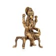 Laxmi Devi Statue - 2.5 x 1.75 Inches | Lakshmi Statue Sitting On Chowki  Brass Idol for Pooja  50 Gms Approx Cheap