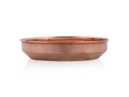 Copper Plate - 1.5 x 6.5 Inches | Thali Plate  Pooja Plate for Home  140 Gms Approx Online Hot Sale