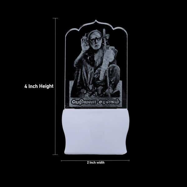 Maha Periyava Led Night Light - 4 x 2 Inches | Acrylic Led Night Lamp  Photo Night Lamp for Home on Sale