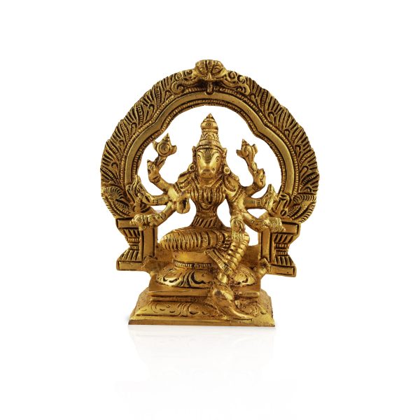 Varahi Amman Statue - 5.5 Inches | Varahi Idol  Antique Brass Statue  Varahi with Arch Idol for Pooja Fashion