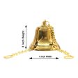 Brass Bell - 8.1 Inches | Brass Bell Hanging  Pooja Hanging Bell with Chain  Hanging Bells for Mandir Fashion