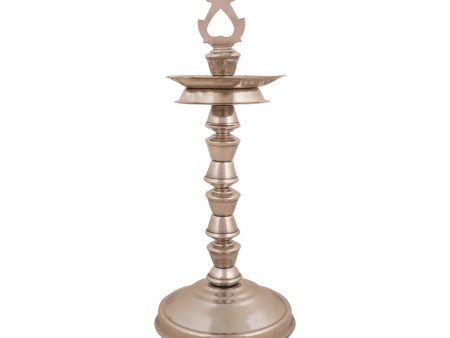 Kuthu Vilakku - 13 Inches | Stainless Steel Vilakku  Pirai Design Lamp for Pooja  325 Gms Approx Online