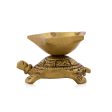 Brass Diya - 2 x 3 Inches | Brass Lamp  Kodiya Design Brass Vilakku for Pooja  195 Gms Approx Sale