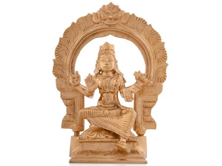 Bala Tripura Sundari Idol with Arch - 6.5 x 5 Inches | Panchaloha Idol  Balambigai Statue for Pooja  960 Gms Approx Hot on Sale