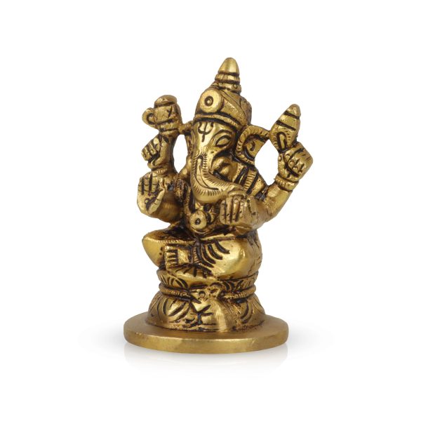 Ganesh Murti - Oval - 3 Inches | Antique Statue   Vinayagar Statue  Ganesha Idol for Pooja Online now