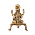 Laxmi Devi Statue - 2.5 x 1.75 Inches | Lakshmi Statue Sitting On Chowki  Brass Idol for Pooja  50 Gms Approx Cheap