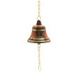 Brass Bell - Enamel - 4.1 Inches | Brass Bell Hanging  Pooja Hanging Bell with Chain  Hanging Bells for Mandir Discount