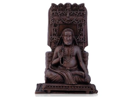 Raghavendra Swamy Idol - 3 x 1.75 Inches | Copper Idol  Raghavendra Statue with Mandir for Pooja  120 Gms Approx Supply