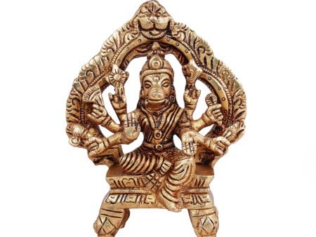 Varahi Amman Statue - 4.5 Inches | Varahi Idol  Antique Brass Statue  Varahi with Arch Idol for Pooja Online now