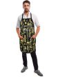 Betty Dain Vintage Barber Apron Black Gold on Sale