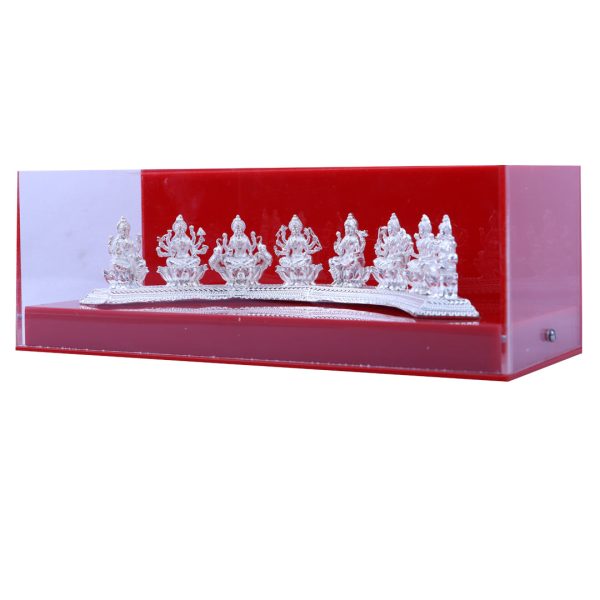 Ashtalakshmi Idol Set - 3 x 8.5 Inches | Ashta Lakshmi Statue  Ashta Lakshmi Silver Idols for Pooja Hot on Sale