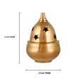 Brass Diya - Apple - 6 x 3 Inches | Nanda Deep  Agal Vilakku  Brass Lamp  Brass Deepam for Pooja on Sale