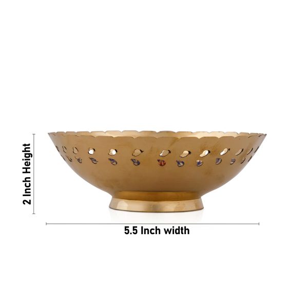 Brass Bowl - 2 x 5.5 Inches | Colour Katora  Cup for Pooja  125 Gms Approx Cheap