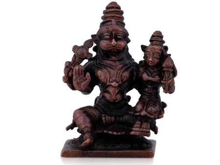 Lakshmi Narasimha Swamy Statue - 2 x 1.5 Inches | Copper Idol  Lakshmi Narasimha Murti  80 Gms Approx Online Sale