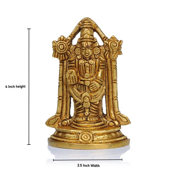 Balaji Murti - 4 Inches | Lord Balaji Idol  Brass Statue  Balaji Statue for Pooja Discount