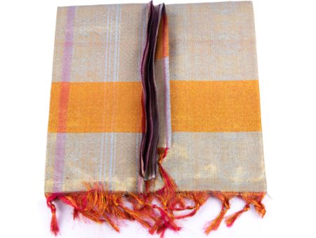 Shawl  - 2.25 Mtr - VVIP Tissue| Ponnadai Jari Shawls for Men  Assorted Colour and Design For Discount