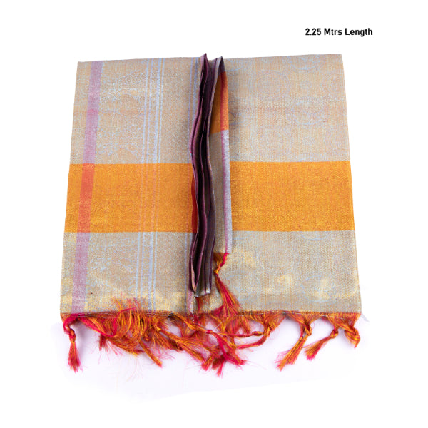 Shawl  - 2.25 Mtr - VVIP Tissue| Ponnadai Jari Shawls for Men  Assorted Colour and Design For Discount