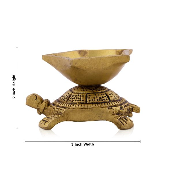 Brass Diya - 2 x 3 Inches | Brass Lamp  Kodiya Design Brass Vilakku for Pooja  195 Gms Approx Sale