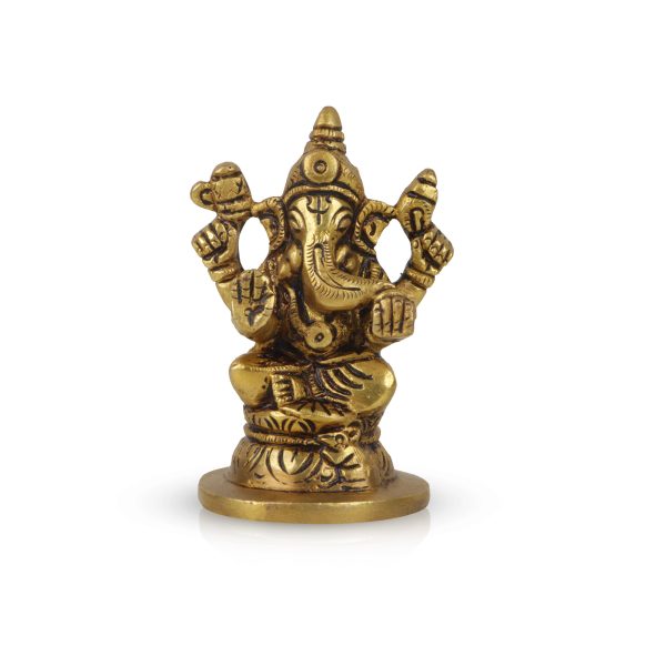 Ganesh Murti - Oval - 3 Inches | Antique Statue   Vinayagar Statue  Ganesha Idol for Pooja Online now