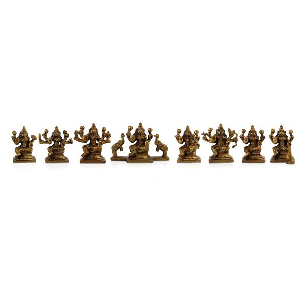 Ashtalakshmi Idol Set - 3 x 2.5 Inches | Fibre Murti  Ashtalakshmi Statue for Pooja Online Hot Sale