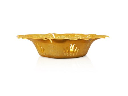 Golden Bowl - 9 Inches | Meenakari Bowl  Cup for Pooja Fashion