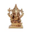 Ganesh Murti - 4.5 Inches | Antique Brass Statue  Vinayagar Statue  Ganesha Idol for Pooja Online