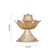 Agarbathi Stand - 3 x 3 Inches | Lotus Design Brass Incense Holder for Pooja  100 Gms Approx Supply