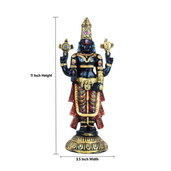 Balaji Murti - 11 Inches | Tirupati Balaji Idol  Resin Balaji Statue for Home Decor For Discount