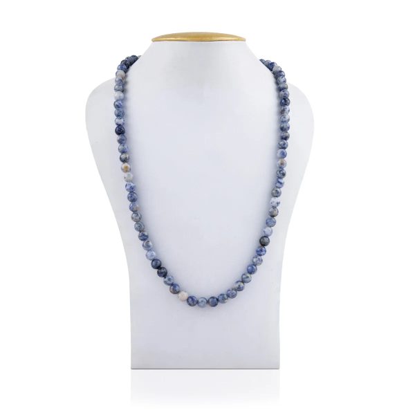 Sodalite Mala - 16 Inches | Stone Mala  Japa Mala for Meditation Online Sale