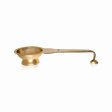 Brass Laddle Aarti - 2 x 11 Inches | Kapoor Arti  Camphor Burner for Pooja  480 Gms Approx Hot on Sale