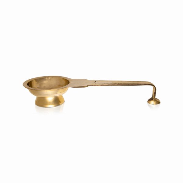 Brass Laddle Aarti - 2 x 11 Inches | Kapoor Arti  Camphor Burner for Pooja  480 Gms Approx Hot on Sale