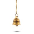 Pooja Hanging Bell with Chain - 17.5 Inches | Antique Brass Bell  Hanging Bells for Mandir  330 Gms Approx Online