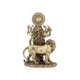 Durga Devi - 6 x 4 Inches | Durga Statue Sitting On Lion  Brass Idol  Durga Murti for Pooja  515 Gms Approx Online Hot Sale