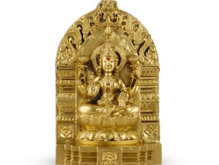 Lakshmi Idol - 6 Inches | Resin Lakshmi Murti  Brass Polish Laxmi Idol for Home Decor Online Hot Sale