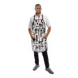 Betty Dain Vintage Barber Apron white Online now