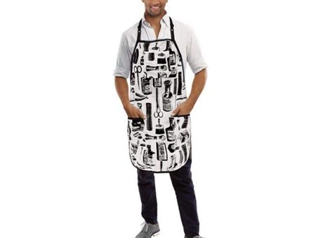 Betty Dain Vintage Barber Apron white Online now