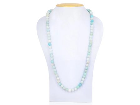 Blue Amazonite Mala - 16 Inches | Japa Mala  Stone Mala for Meditation Fashion