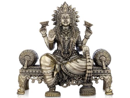 Laxmi Devi Statue - 4 x 3.5 Inches | Brass Idols  Lakshmi Statue Sitting On Sinhasan for Pooja  275 Gms Approx Online