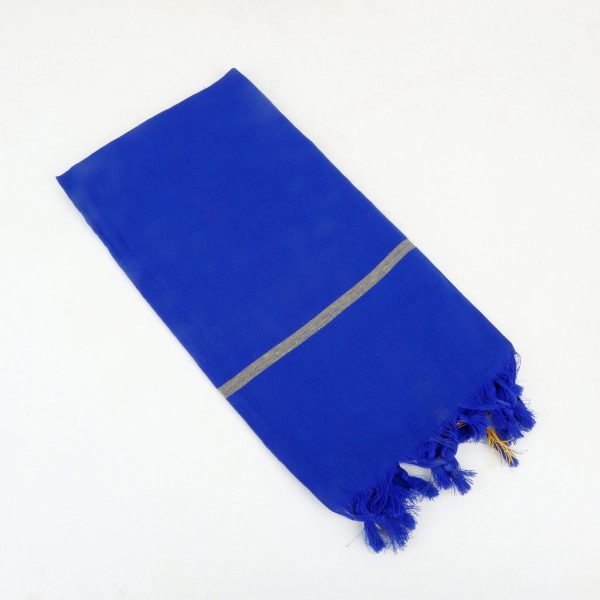 Angavastram - 30 x 60 Inches | Blue Towel  Mudi Thundu for Men Hot on Sale