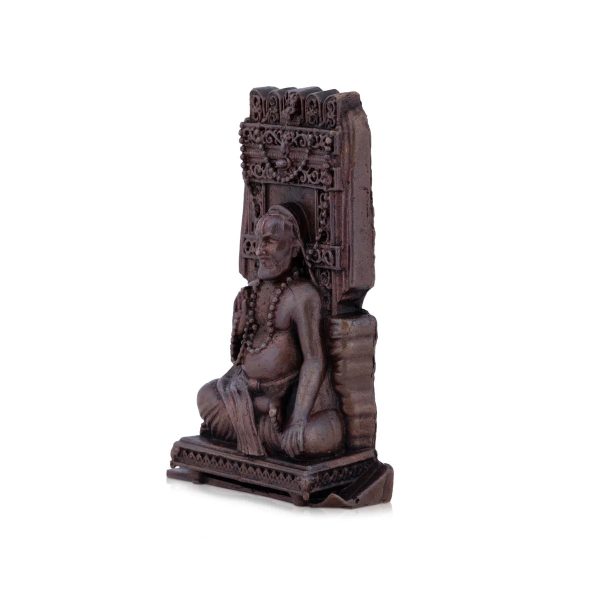 Raghavendra Swamy Idol - 3 x 1.75 Inches | Copper Idol  Raghavendra Statue with Mandir for Pooja  120 Gms Approx Supply