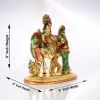 Radha Krishna Idol - 9.5 Inches | Aluminium Material  Radha Krishna Statue for Pooja  1.595 Gms Approx Sale