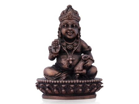 Kubera Statue - 3 x 2.5 Inches | Kuber Murti  Copper Idol  kuberan idol for Pooja  215 Gms Approx Online Sale