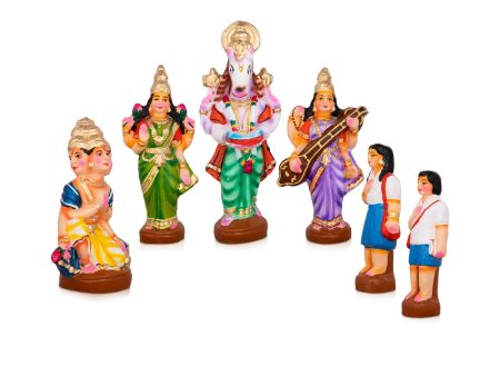 Hayagrivar Kalvi Varam Clay Golu Bommai Set - 11 x 4 Inches | Giri Golu Doll  Navaratri Golu Bomma Gombe Bommai Online now