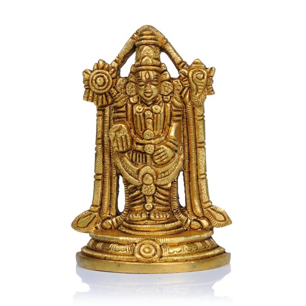 Balaji Murti - 4 Inches | Lord Balaji Idol  Brass Statue  Balaji Statue for Pooja Discount