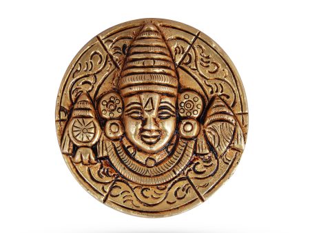 Balaji Murti Wall Hanging - 2.75 Inches | Antique Brass Statue  Lord Balaji Idol for Home Hot on Sale