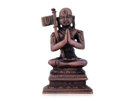 Ramanujacharya Statue – 2.5 x 2 Inches | Copper Idol  Ramanujar Idol for Pooja 90 Gms Approx For Discount