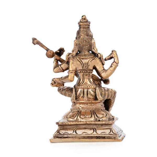 Saraswati Murti - 5 Inches | Panchaloha Statue  Saraswati Idol for Pooja  550 Gms Approx Supply