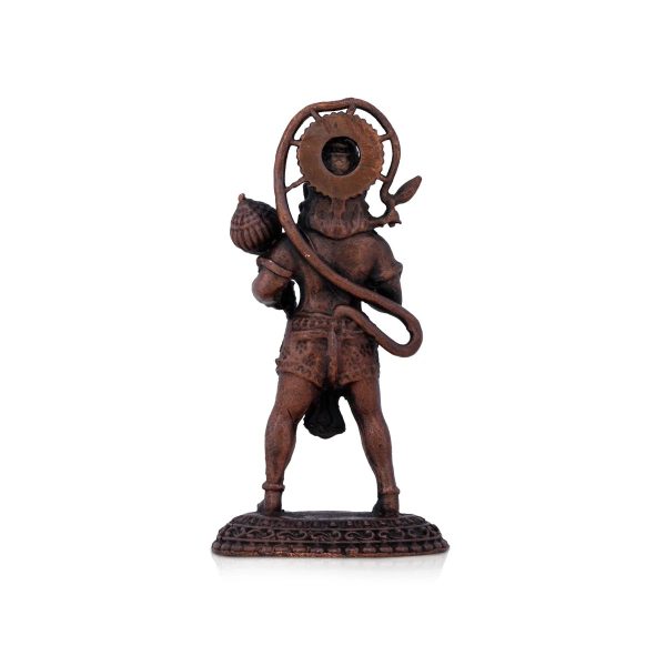 Anjaneya Statue - 2.5 x 1.5 Inches |Standing Hanuman Statue  Copper Idol   Hanuman Murti for Pooja  65 Gms Approx on Sale