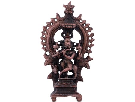 krishnan statue With Arch - 3 x 1.5 Inches | Copper Idol  Venugopal Idol for Pooja  70 Gms Approx Sale