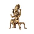 Laxmi Devi Statue - 2.5 x 1.75 Inches | Lakshmi Statue Sitting On Chowki  Brass Idol for Pooja  50 Gms Approx Cheap